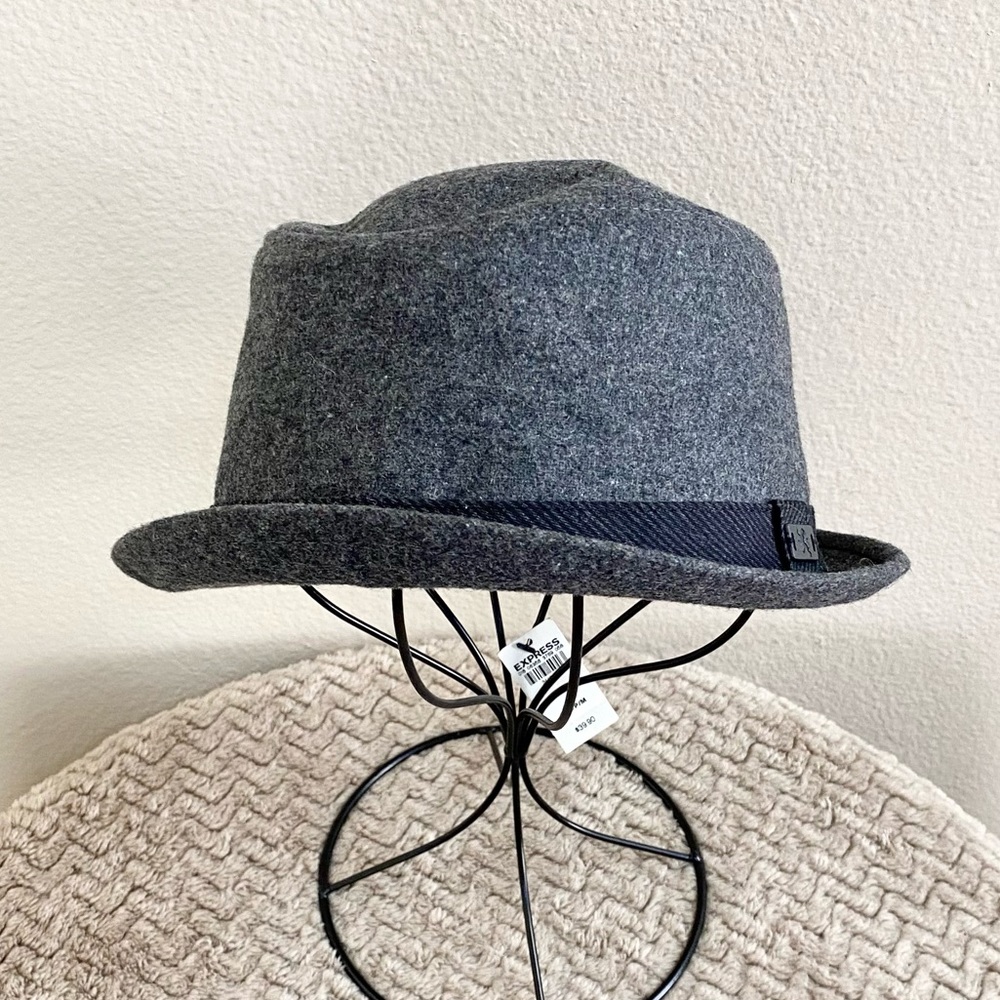 NWT. EXPRESS | Gray Wool Fedora Sz S/M